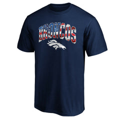 Denver Broncos Banner Wave Logo T-Shirt Navy | NFL