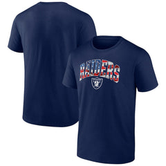 Las Vegas Raiders Banner Wave Logo T-Shirt Navy | NFL