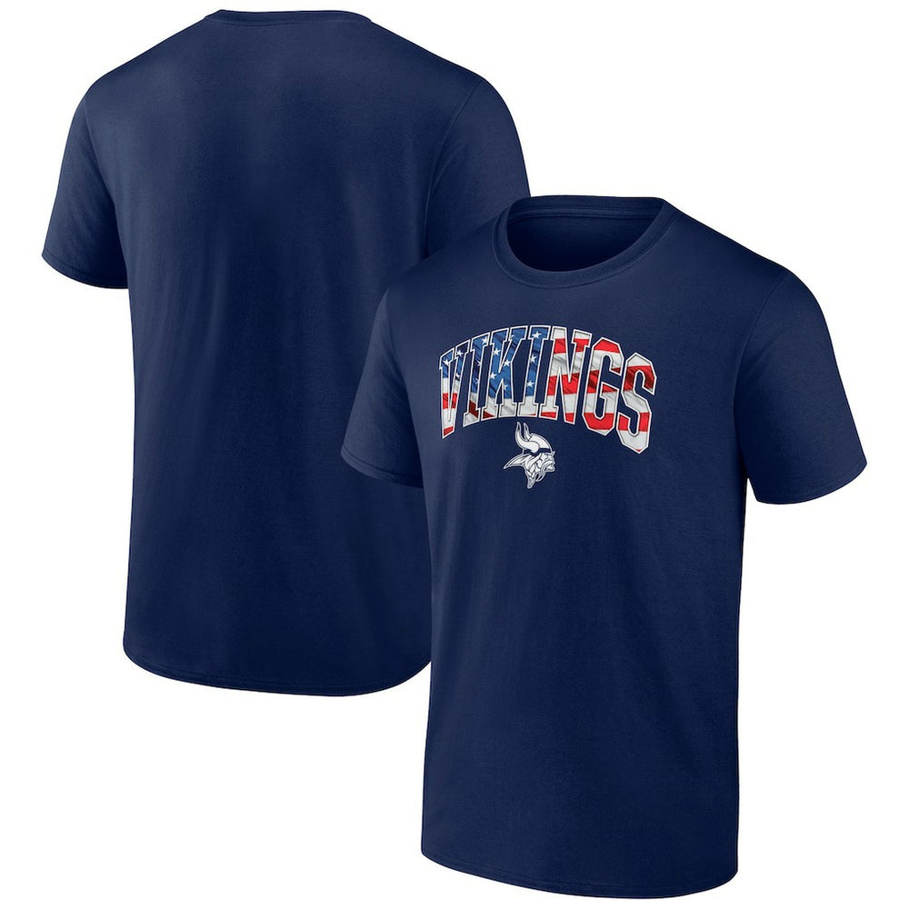 Minnesota Vikings Banner Wave Logo T-Shirt Navy | NFL