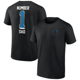 Carolina Panthers Number One Dad T-Shirt Black | NFL