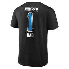 Carolina Panthers Number One Dad T-Shirt Black | NFL