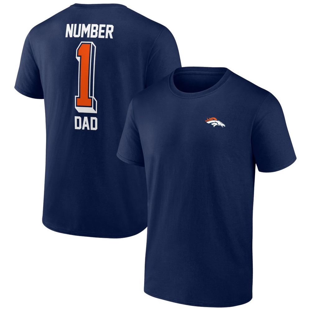 Denver Broncos Number One Dad T-Shirt Navy | NFL