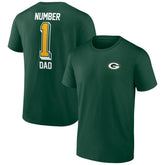 Green Bay Packers Number One Dad T-Shirt Green | NFL