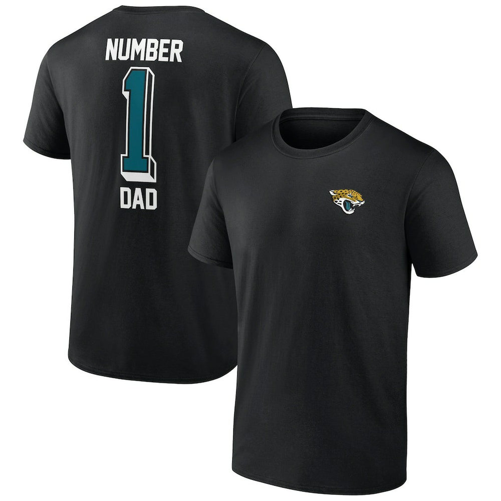 Jacksonville Jaguars Number One Dad T-Shirt Black | NFL
