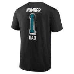 Jacksonville Jaguars Number One Dad T-Shirt Black | NFL
