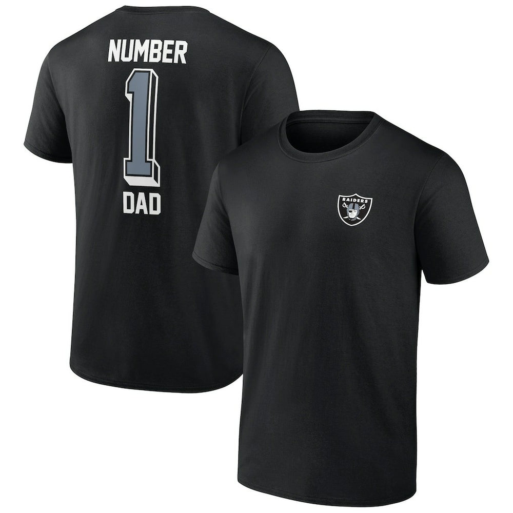 Las Vegas Raiders Number One Dad T-Shirt Black | NFL