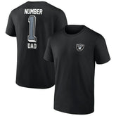 Las Vegas Raiders Number One Dad T-Shirt Black | NFL