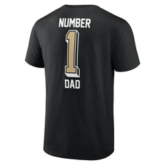 New Orleans Saints Number One Dad T-Shirt Black | NFL