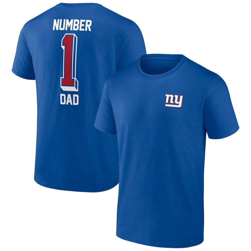 New York Giants Number One Dad T-Shirt Royal | NFL