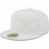 Minnesota Twins New Era White on White 59FIFTY Fitted Hat Hats - MLB