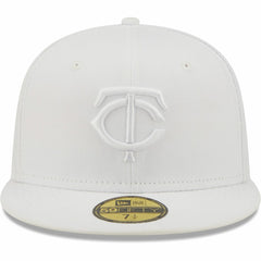 Minnesota Twins New Era White on White 59FIFTY Fitted Hat Hats - MLB