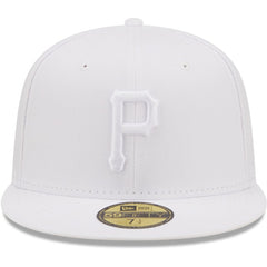 Pittsburgh Pirates New Era White on White 59FIFTY Fitted Hat Hats - MLB
