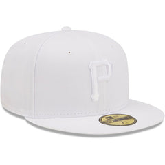 Pittsburgh Pirates New Era White on White 59FIFTY Fitted Hat Hats - MLB