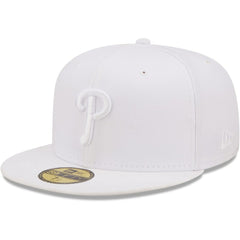Philadelphia Phillies New Era White on White 59FIFTY Fitted Hat Hats - MLB