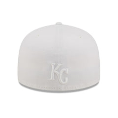 Kansas City Royals New Era White on White 59FIFTY Fitted Hat Hats - MLB