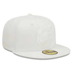 Baltimore Orioles New Era White on White 59FIFTY Fitted Hat Hats - MLB