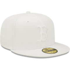 Boston Red Sox New Era White on White 59FIFTY Fitted Hat Hats - MLB