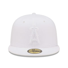 Los Angeles Angels New Era White on White 59FIFTY Fitted Hat Hats - MLB
