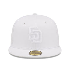 San Diego Padres New Era White on White 59FIFTY Fitted Hat Hats - MLB