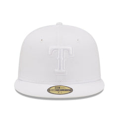 Texas Rangers New Era White on White 59FIFTY Fitted Hat Hats - MLB