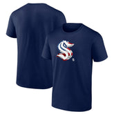 Seattle Kraken Banner Wave T-Shirt - Deep Sea Blue - NHL