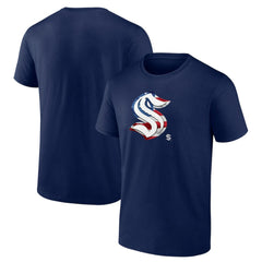 Seattle Kraken Banner Wave T-Shirt - Deep Sea Blue - NHL