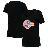 Washington Commanders New Era Women's V-Neck T-Shirt Black | NFL