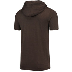 Cleveland Browns New Era Team Brushed Hoodie T-Shirt Heathered Brown | NFL