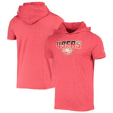 San Francisco 49ers New Era Team Brushed Hoodie T-Shirt Heathered Red | NFL