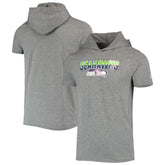 Seattle Seahawks New Era Team Brushed Hoodie T-Shirt Heathered Gray | NFL