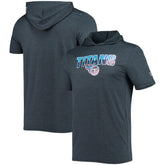 Tennessee Titans New Era Team Brushed Hoodie T-Shirt Heathered Navy | NFL