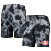 San Francisco 49ers New Era Tie-Dye Shorts Black | NFL