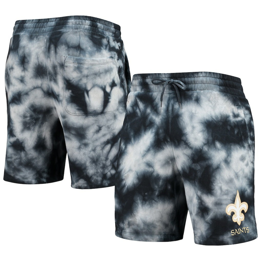 New Orleans Saints New Era Tie-Dye Shorts Black | NFL