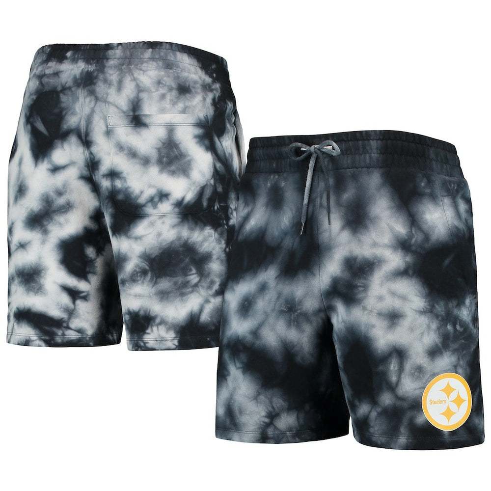 Pittsburgh Steelers New Era Tie-Dye Shorts Black | NFL
