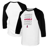 Los Angeles Angels Tiny Turnip Women's Stacked 3/4-Sleeve Raglan T-Shirt - MLB