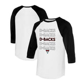 Arizona Diamondbacks Tiny Turnip Women's Stacked 3/4-Sleeve Raglan T-Shirt - MLB