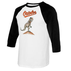 Baltimore Orioles Tiny Turnip Youth TT Rex Raglan 3/4 Sleeve T-Shirt - MLB