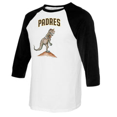 San Diego Padres Tiny Turnip Youth TT Rex Raglan 3/4 Sleeve T-Shirt - MLB