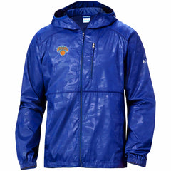 New York Knicks Camo Flash Forward Full-Zip Windbreaker Jacket Blue - NBA