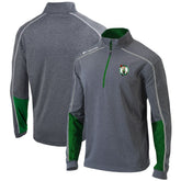 Boston Celtics Omni-Wick Shotgun 2.0 Quarter-Zip Pullover Top Heathered Gray/Green - NBA