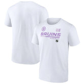 Boston Bruins NHL Hockey Fights Cancer T-Shirt - White - NHL
