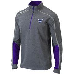 Charlotte Hornets Omni-Wick Shotgun 2.0 Quarter-Zip Pullover Top Heathered Gray/Purple - NBA