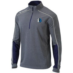 Dallas Mavericks Omni-Wick Shotgun 2.0 Quarter-Zip Pullover Top Heathered Gray/Navy - NBA
