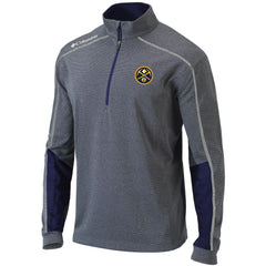 Denver Nuggets Omni-Wick Shotgun 2.0 Quarter-Zip Pullover Top Heathered Gray/Navy - NBA