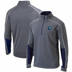 Minnesota Timberwolves Omni-Wick Shotgun 2.0 Quarter-Zip Pullover Top Heathered Gray/Navy - NBA