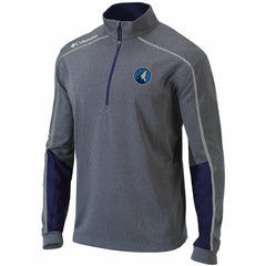 Minnesota Timberwolves Omni-Wick Shotgun 2.0 Quarter-Zip Pullover Top Heathered Gray/Navy - NBA