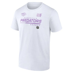 Nashville Predators NHL Hockey Fights Cancer T-Shirt - White - NHL