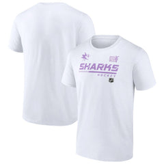 San Jose Sharks NHL Hockey Fights Cancer T-Shirt - White - NHL