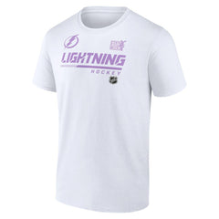 Tampa Bay Lightning NHL Hockey Fights Cancer T-Shirt - White - NHL