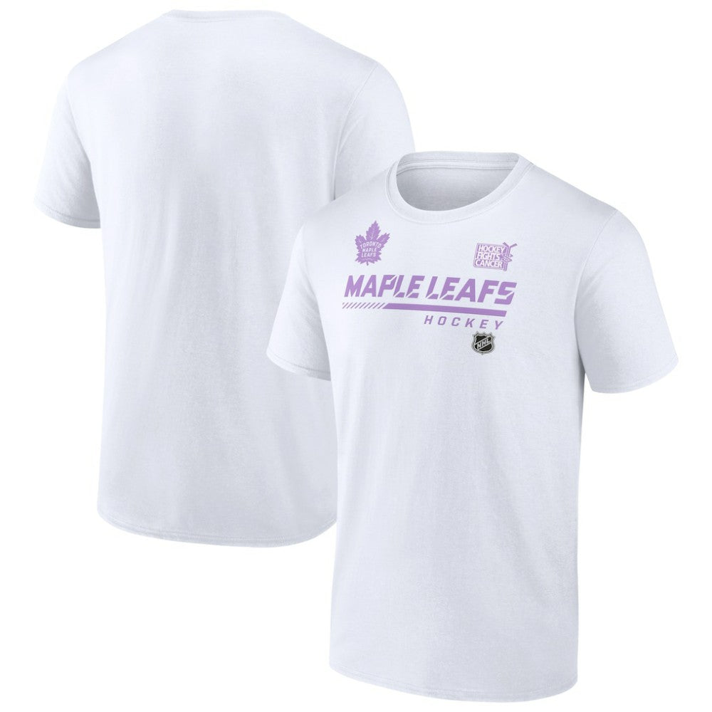 Toronto Maple Leafs NHL Hockey Fights Cancer T-Shirt - White - NHL